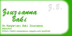 zsuzsanna baki business card